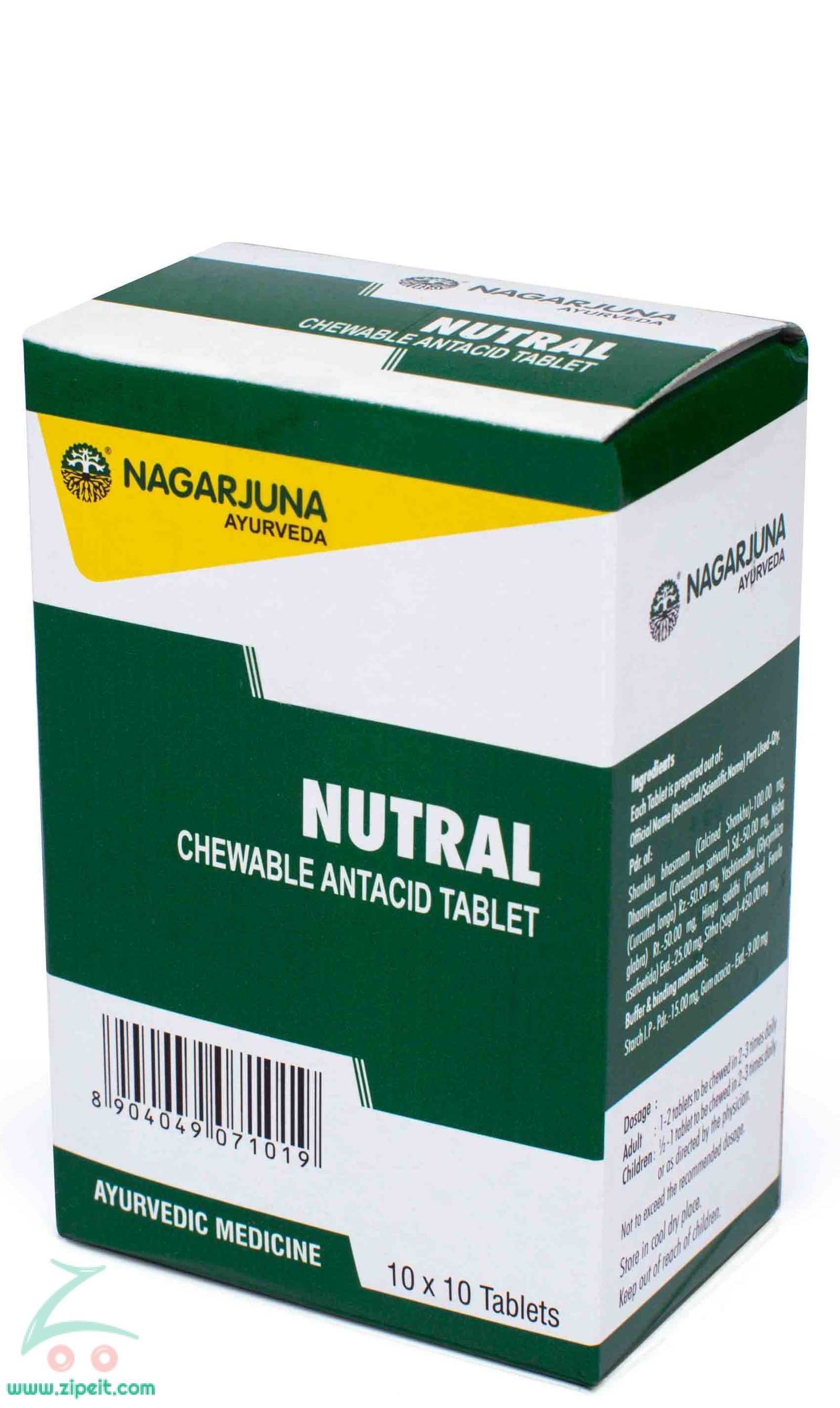 Nagarjuna Nutral Tablet 100nos BP Strip of 100 Tablet